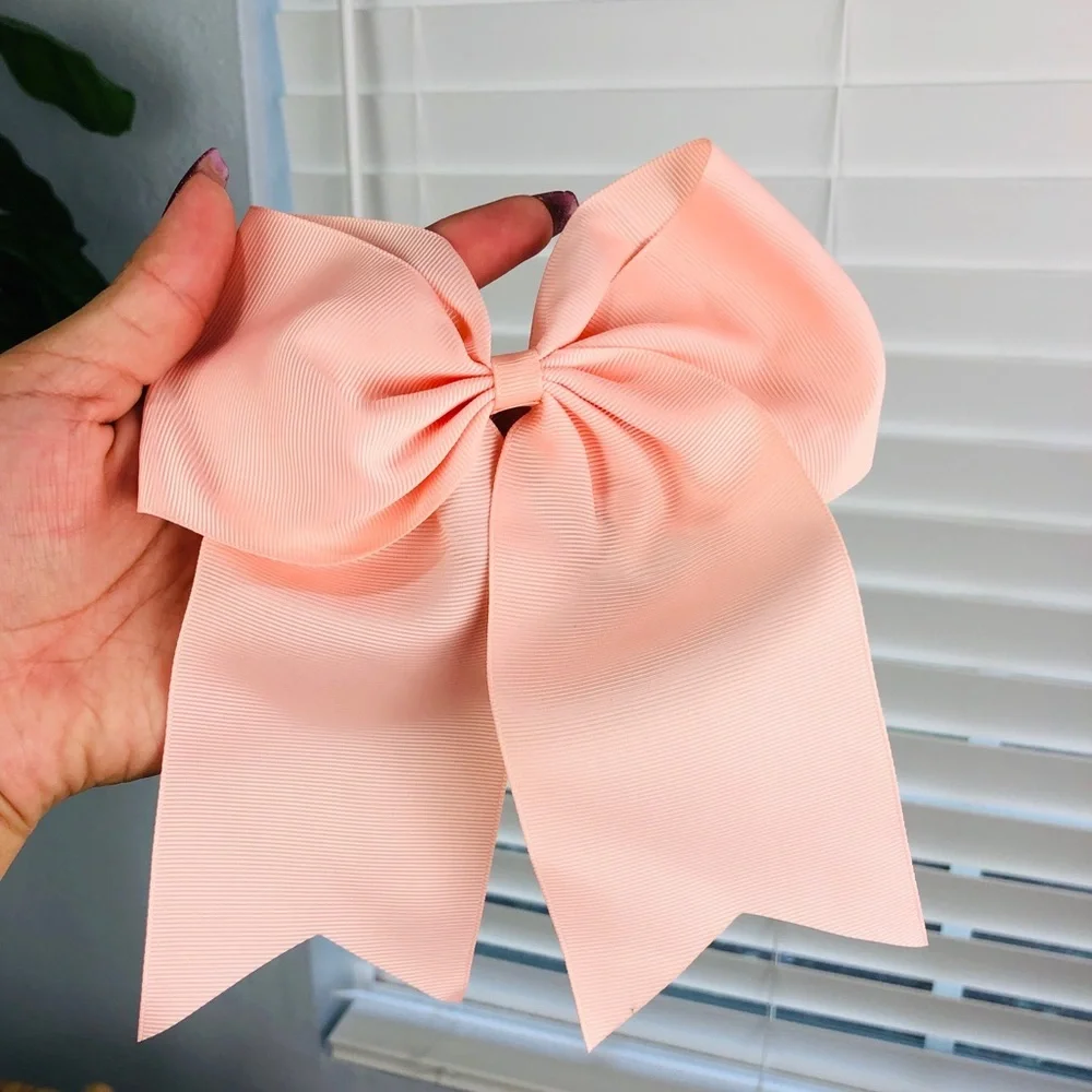 NEW 2 PACK BLUSH PINK HAIR SCRUNCHIES BOWS